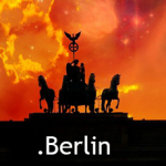 Das Brandenburger Tor mit rotem Himmel im Hintergrund